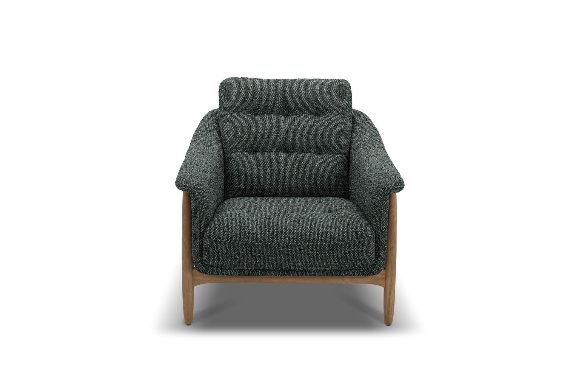 Cambari Chair and Footstool Darwin Charcoal