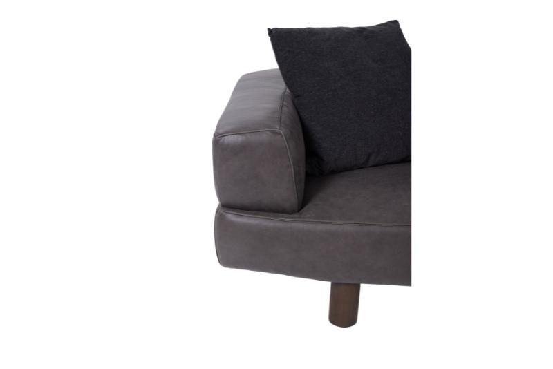 Asymmetry 4 Seater Split Sofa Native Charcoal