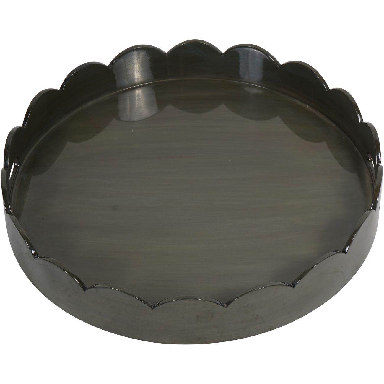 Olive Lacquer Round Tray