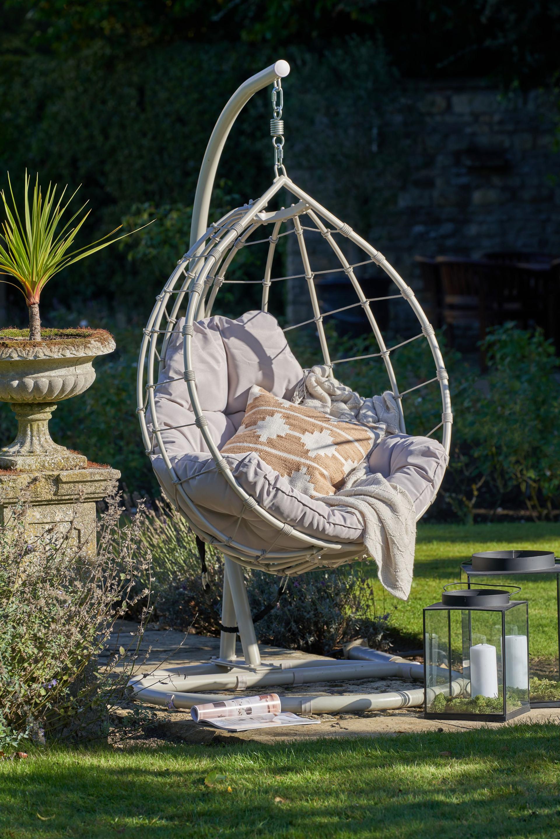 Shelton Garden Hanging Chair Pebble