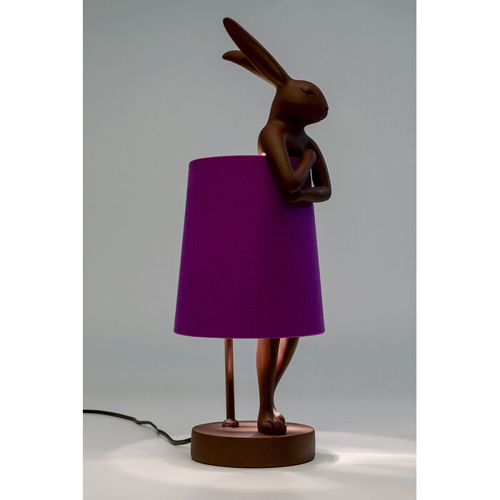 Red and Purple Rabbit Table Lamp