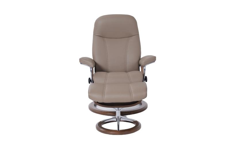 Stressless Consul Batick Mole Small Sig Recliner Chair and Stool