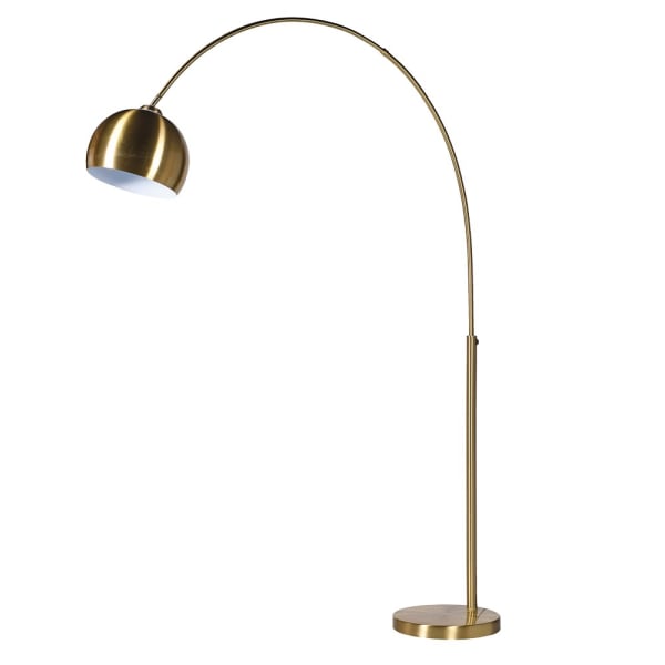 Brush Brass Arch Floor Lamp