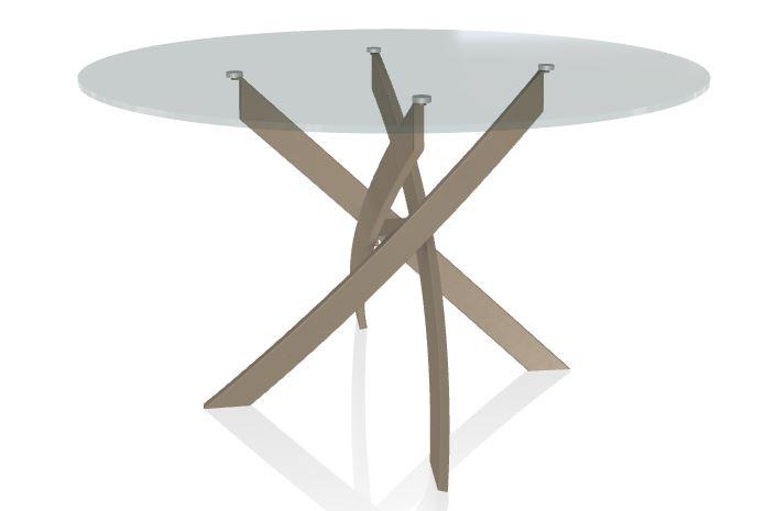 Bontempi Barone Glass Dining Table