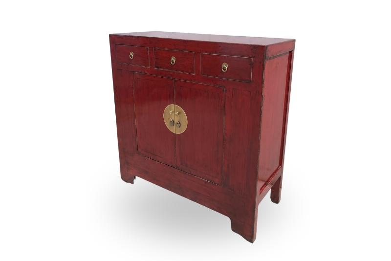 Andorra Red 3 Drawer 2 Door Cabinet