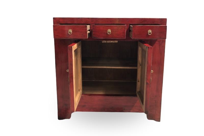 Andorra Red 3 Drawer 2 Door Cabinet