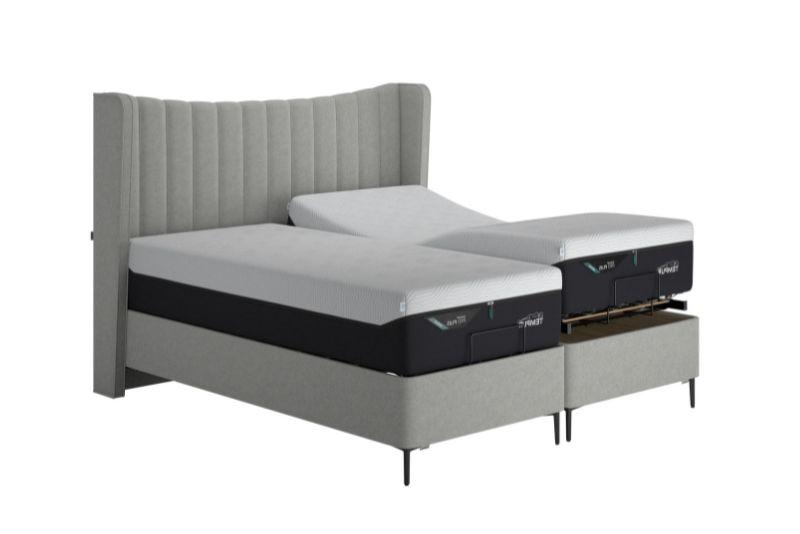 Tempur Suffolk Adjustable Divan 6ft Soho Light Grey