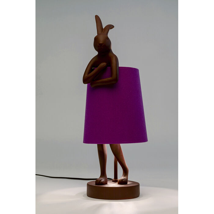 Red and Purple Rabbit Table Lamp