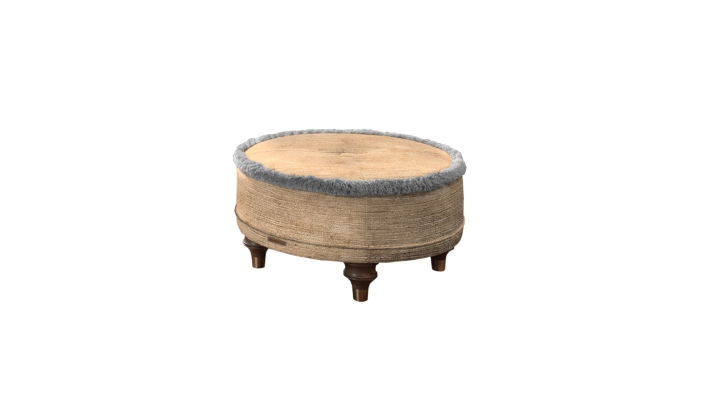 Harvard Round Footstool Monarch Gold