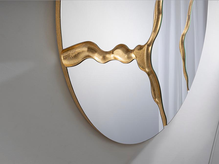 Surcos Mirror 100cm Gold Leaf