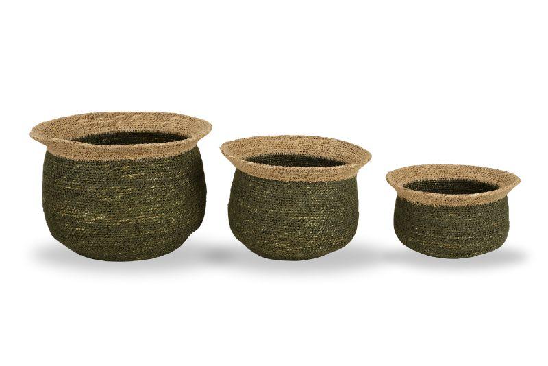 Asha Basket Green (Set of 3)