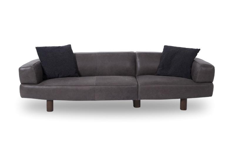 Asymmetry 4 Seater Split Sofa Native Charcoal