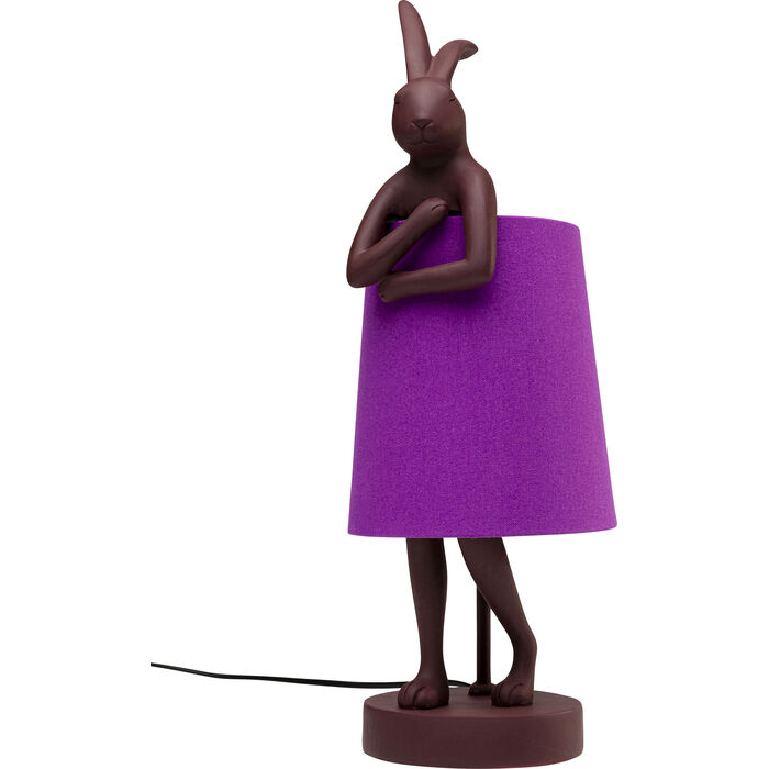 Red and Purple Rabbit Table Lamp