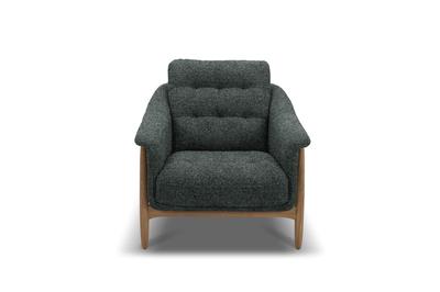 Cambari Chair and Footstool Darwin Charcoal