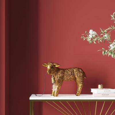 Gold Flower Sheep Table Lamp