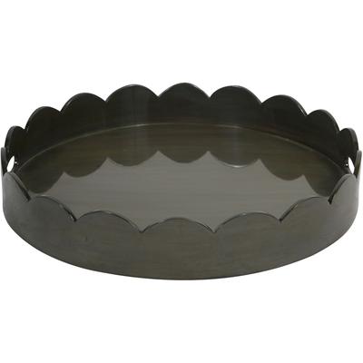 Olive Lacquer Round Tray