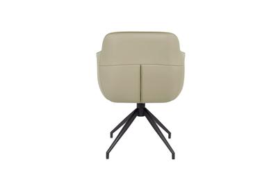 Amrita Swivel Dining Chair Beige Leather