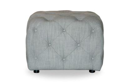 Button Cube Footstool Fabric