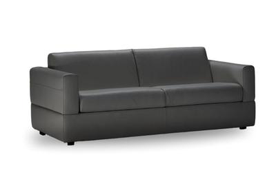 Visconti Leather Sofa Bed - Anthracite