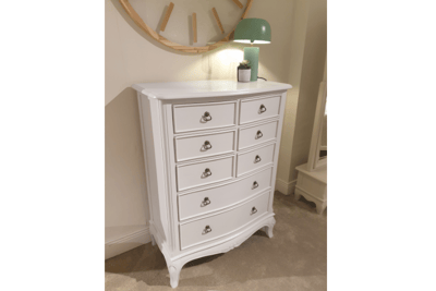 Adriana 8 Drawer Tall Wide Chest