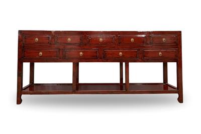 Andorra Red 9 Drawer Sideboard