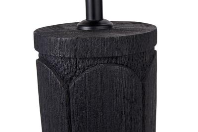 Ellia Black Wood Tall Table Lamp