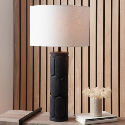 Ellia Black Wood Tall Table Lamp