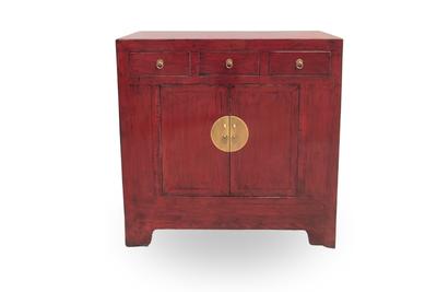 Andorra Red 3 Drawer 2 Door Cabinet