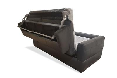 Visconti Leather Sofa Bed - Anthracite