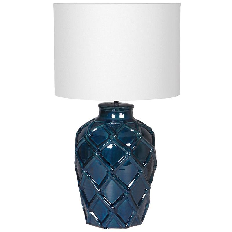 Blue Patterned Ceramic Lamp