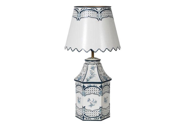 Dominic Blue Hexagonal Table Lamp