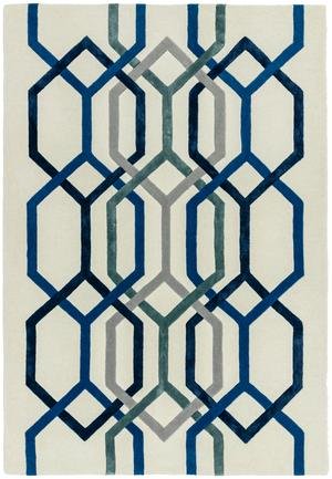 Matrix Rug Hexagon White