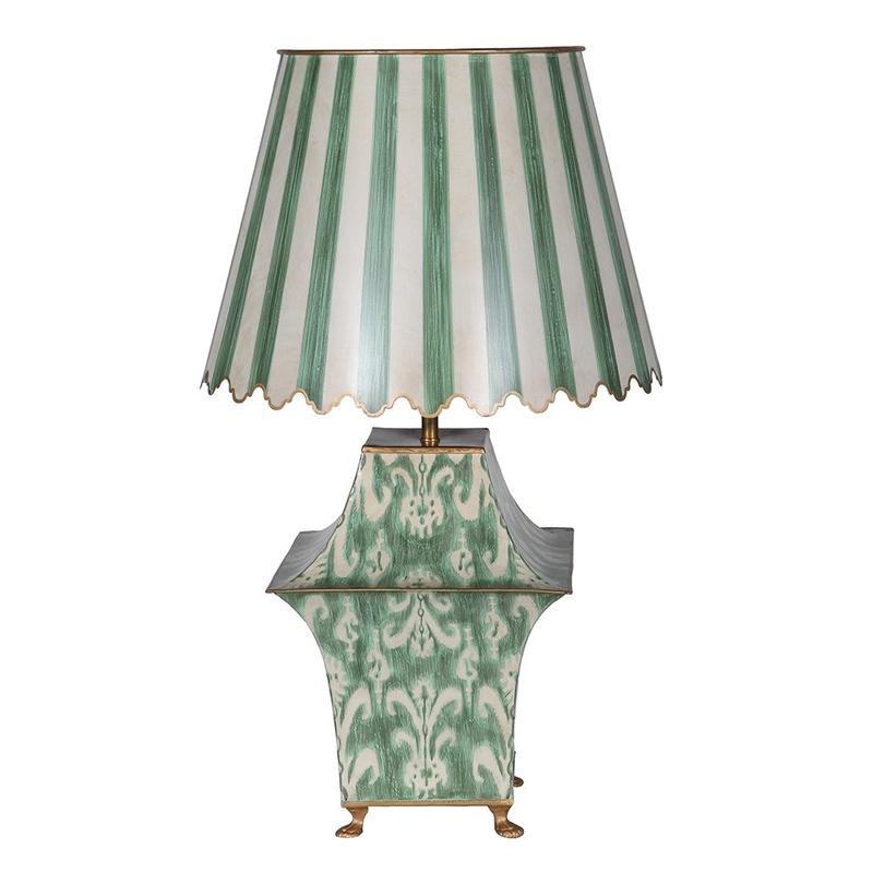 Forest Green Ikat Table Lamp