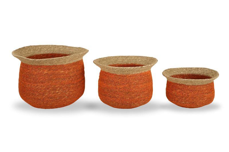 Asha Basket Orange (Set of 3)