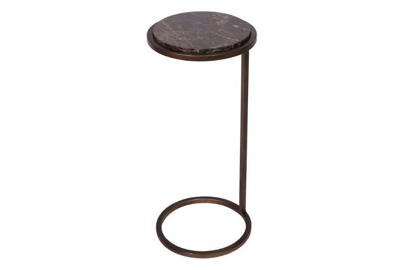 Iota Accent Table Brown Marble