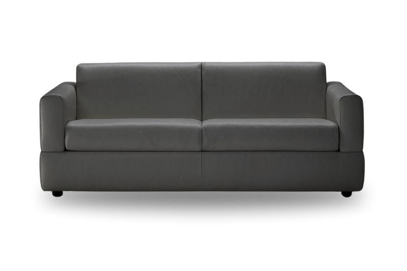 Visconti Leather Sofa Bed - Anthracite