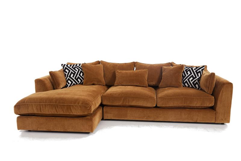 Prescott Chaise Sofa LHF Dusk Cinnamon