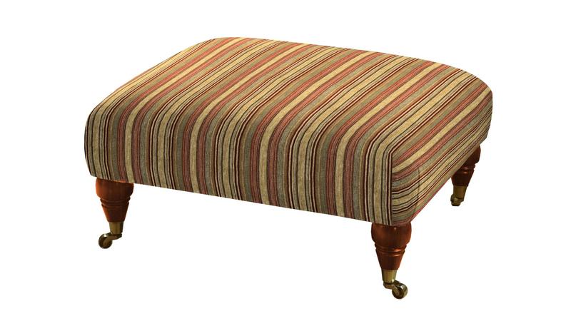 Parker Knoll Mosely Footstool Baslow Stripe Gold