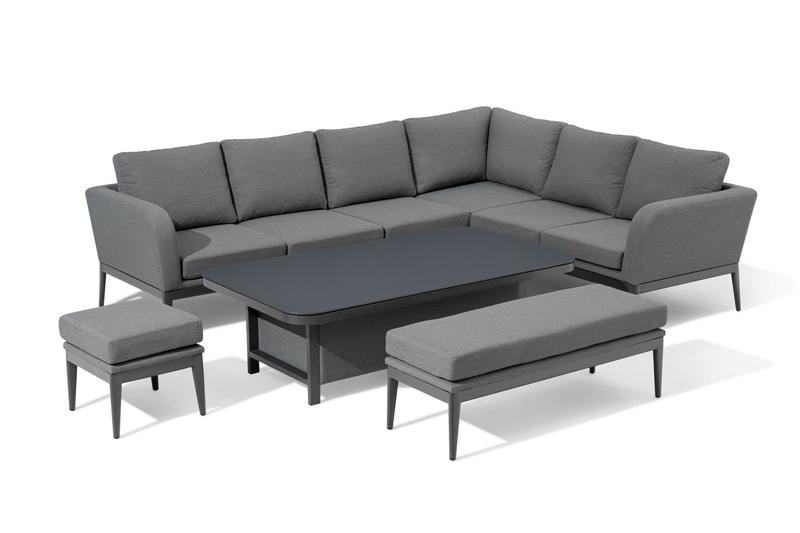 Iris Garden Corner Lounge Set RHF Grey