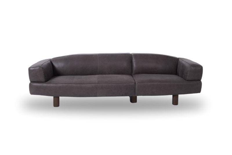 Asymmetry 4 Seater Split Sofa Native Charcoal